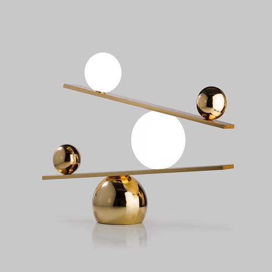 Лампа светодиодная настольная золотая Balance, 45*50 см