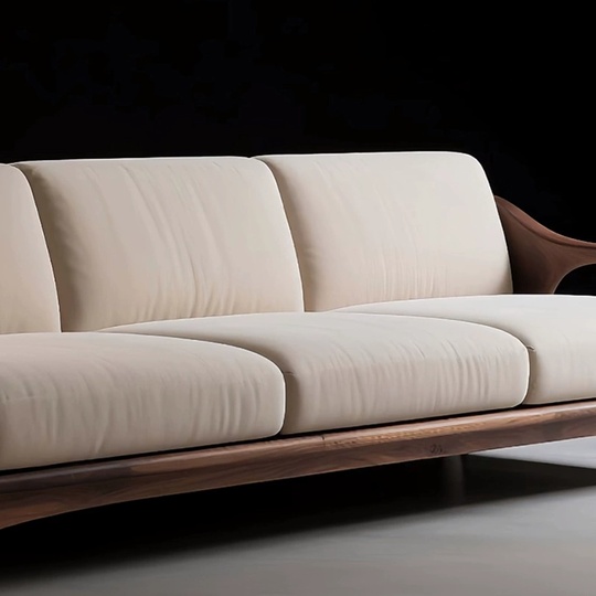 Прямой диван Elizabeth темный орех, ткань, 240*85*80 см