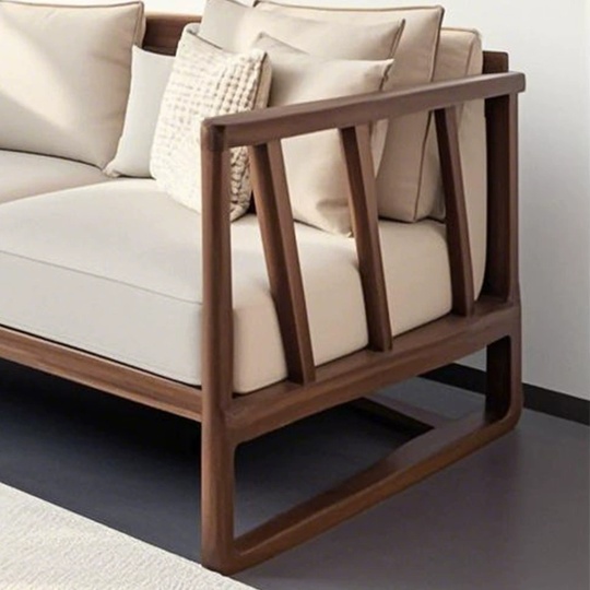 Прямой диван Ella ясень, ткань, 240*85*80 см