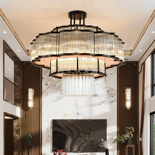 Люстра подвесная, черный, стекло, AYCAN 120*75, металл, E14.