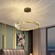 Люстра подвесная, золотой, кристалл, GLAMOROUS 40*10, металл, LED.