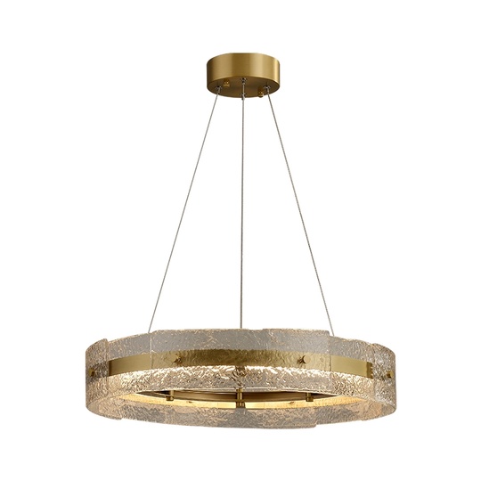 Светильник подвесной бронзовый Aelvaric, металл, стекло, трос 150 см, 50*13 см, LED