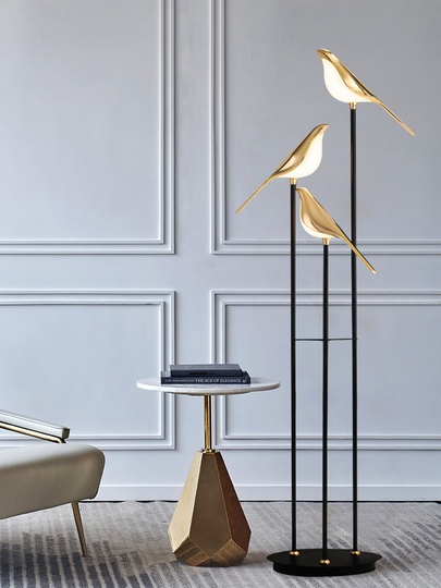 Напольный светильник птицы Golden Bird, LED, 30 Вт