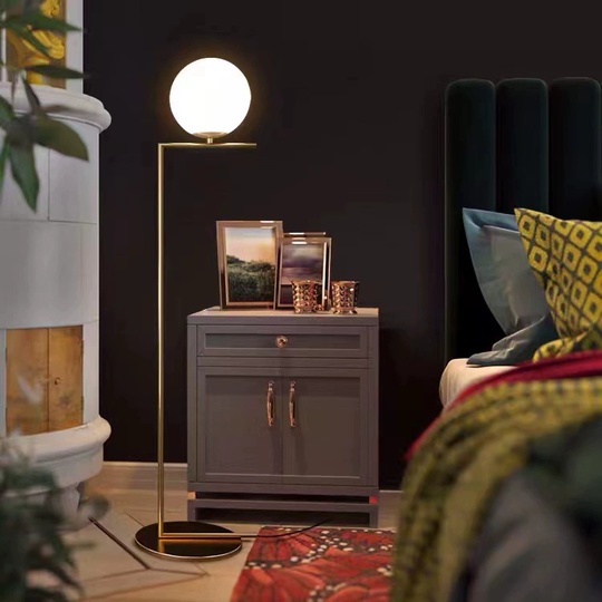 Торшер золото Lumina, 30*30, 155 см, светодиодный, Е27, металл, 15 Вт