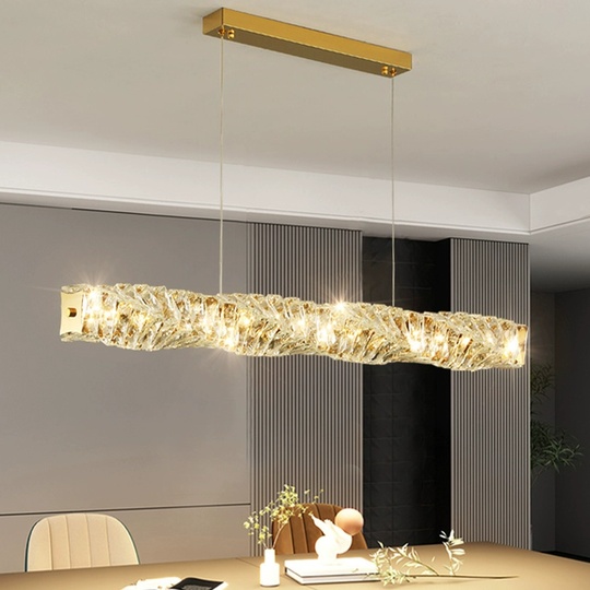 Люстра подвесная, хром, кристалл, ALVIN 120*12, металл, LED.