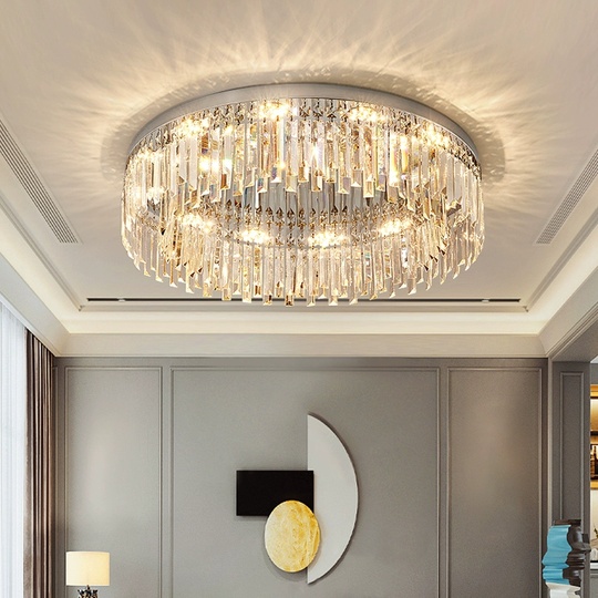 Потолочный светильник, золото, кристалл, LOKI 45*19 металл, E14.