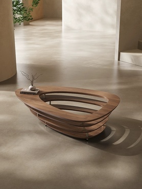 Итальянский дизайнерский журнальный стол Buteo, в средневековом стиле, 150х84х33 см