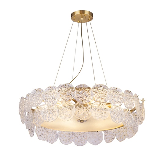 Люстра подвесная медная Ola, металл, трос 100 см, 60*35 см, Е14