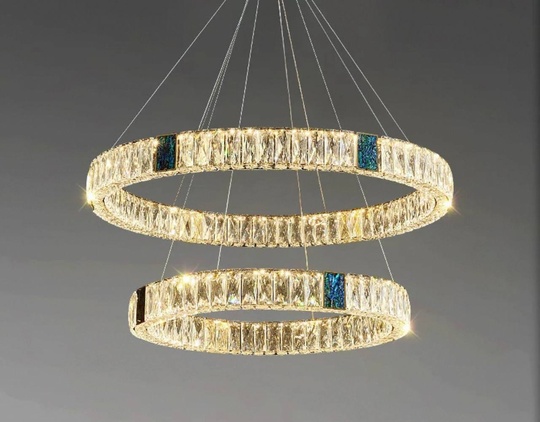 Люстра подвесная CAGDAS 100*150 бронза, кристалл, металл, LED.