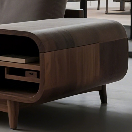 Прямой диван Fiona темный орех, ткань, 260*85*80 см