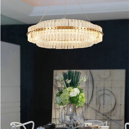 Люстра подвесная, медь, стекло, GUZ 80*18, металл, LED.