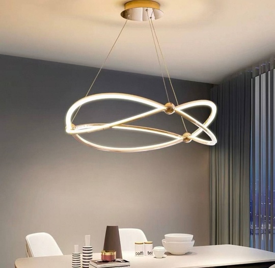 Люстра подвесная, золото, ПММА, WILL 92*120, металл, LED