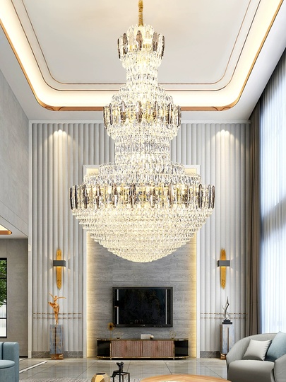 Люстра подвесная, золото, кристалл, PATTION 120*190 металл, E14.