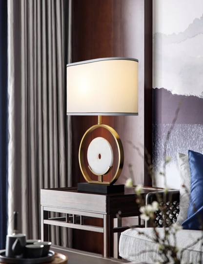 Дизайнерская лампа настольная белая Duara, 68*53 см