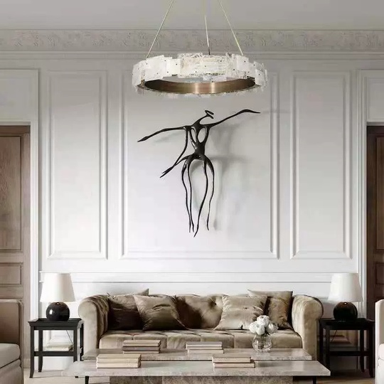 Светильник подвесной бронзовый Alveris, металл, трос 100 см, 100*18 см, LED