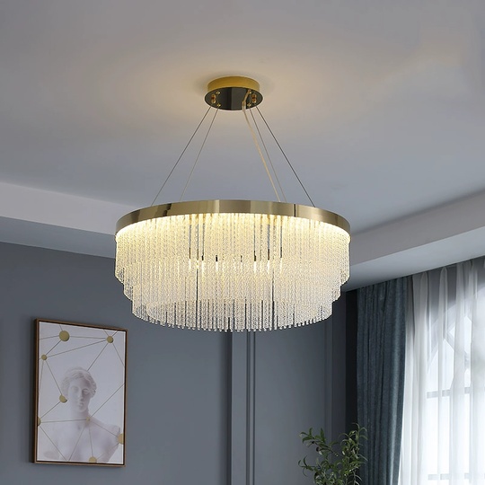 Люстра подвесная, медный, ПММА, IVOR 40*23 металл, LED.