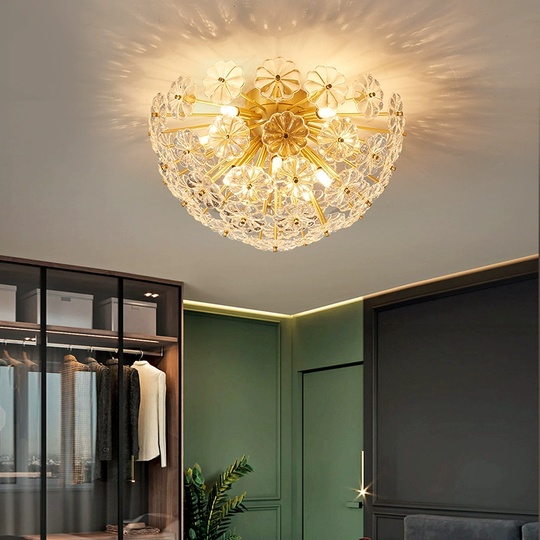 Люстра подвесная, медь, стекло, GUNER 50*27, металл, Е14.