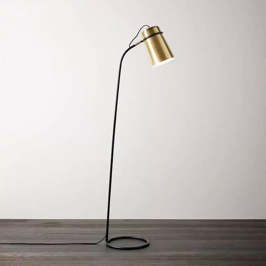 Торшер, золото, черный, Exant 35*150, светодиодный, E27, металл