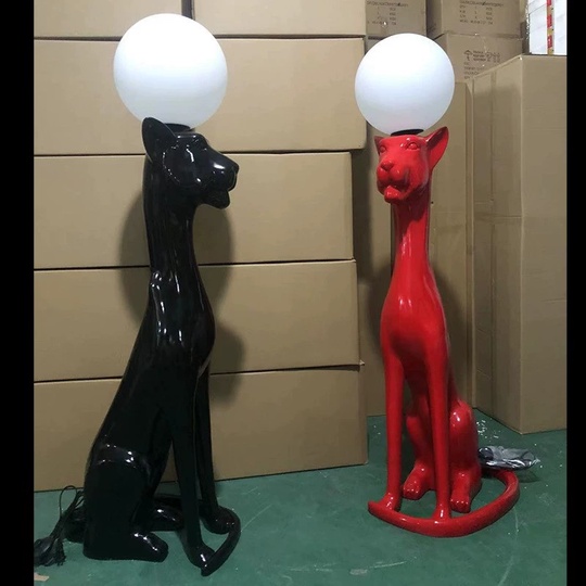 Торшер красный леопард Altrivo, 60*40*140 см, LED, Е14, смола, стекловолокно, 8 Вт