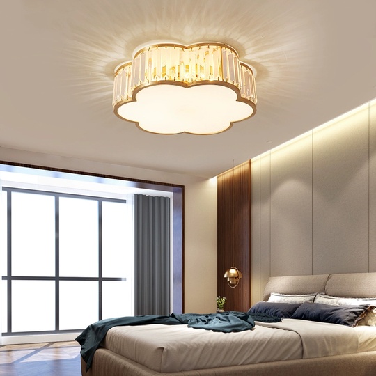 Потолочный светильник, золото, кристалл, ARLENA 50*15 металл, E27.