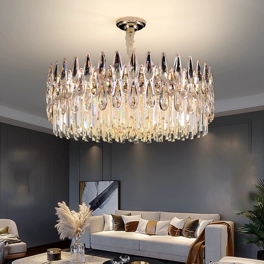 Подвесной светильник ADALET 60*27, золотой, стекло, металл,  Е14.