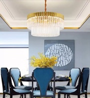 Люстра подвесная, золотой, стекло, AYLA 40*40, металл, E14.