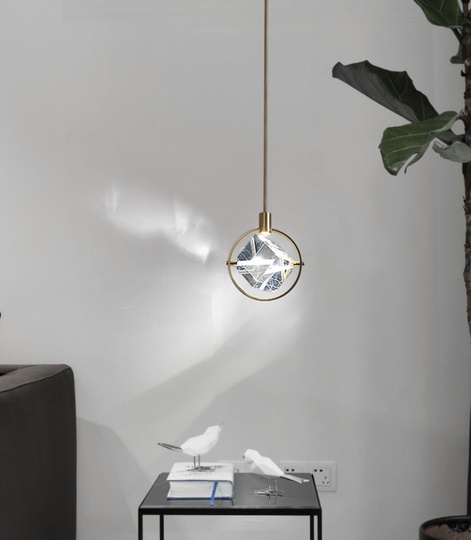 Подвесной светильник MAI HE MAI медный кристалл, 20*24,5 см. CRYSTAL HALO - медный светильник, LED, 5 Вт