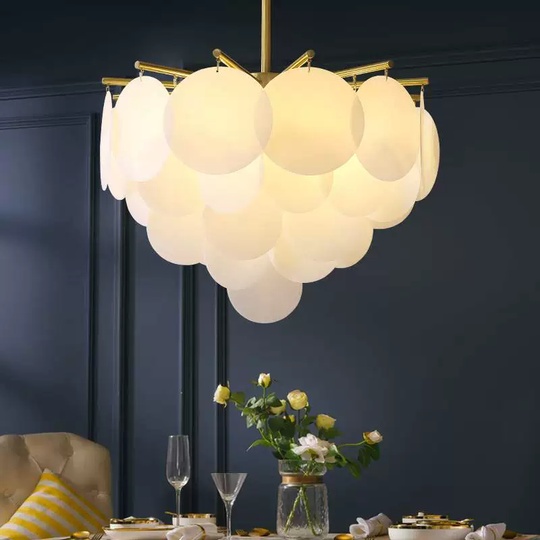 Люстра подвесная, медный, ПММА, LUXURIOUS 65*48, металл, E14.