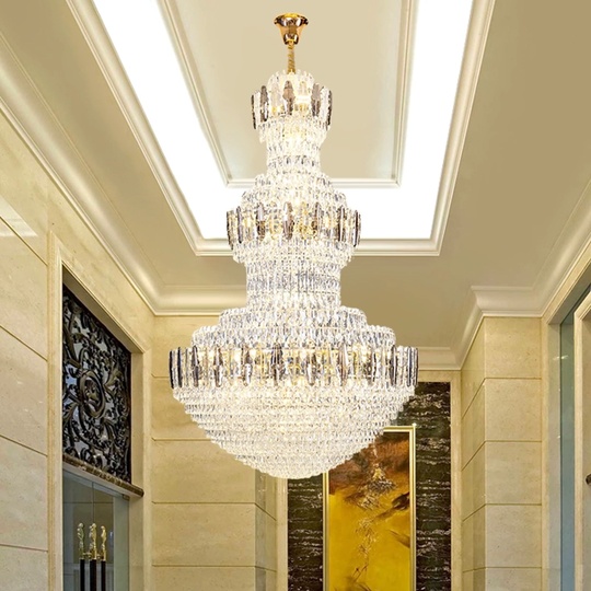 Люстра подвесная, золото, кристалл, PATTION 150*230 металл, E14.