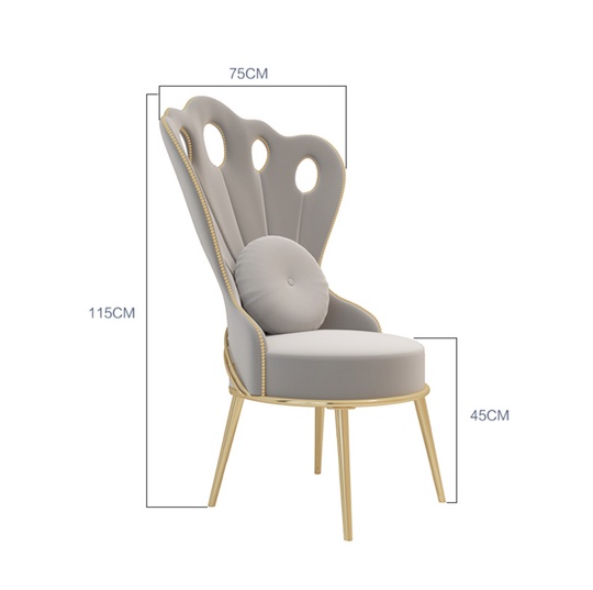 Стул серый перья павлина Sources