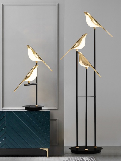 Напольный светильник птицы Golden Bird, LED, 30 Вт