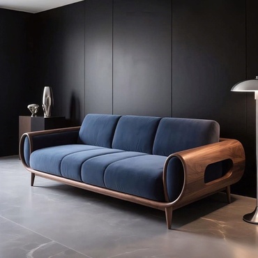 Прямой диван Jessica темный орех, ткань, 240*85*80 см