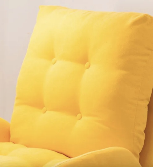 Кресло-Кровать желтое с пуфиком для ног, 73х85х105 см