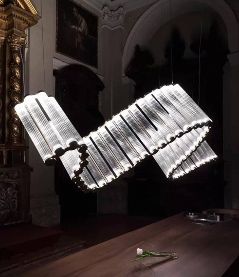 Люстра подвесная, бронза, стекло DEGER 150*25, металл, LED.