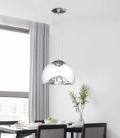 Люстра серебряная Elimbrast, металл, стекло, 40*30 см, COB