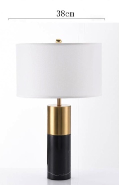 Настольная лампа черно белая, IMPERIUM Marble, 38*65 см