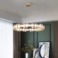 Светильник подвесной медный Elymbriah, металл, трос 100 см, 40*13 см,  LED
