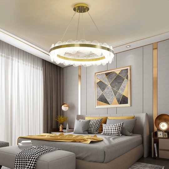 Люстра подвесная, медный, стекло, STUNNING 80*15, металл, LED.