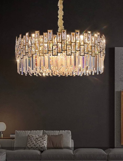 Люстра BACI 80*30 золото, стекло, металл, Е14.