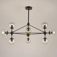 Дизайнерский светильник черный 104*60 см, led, железо, железо