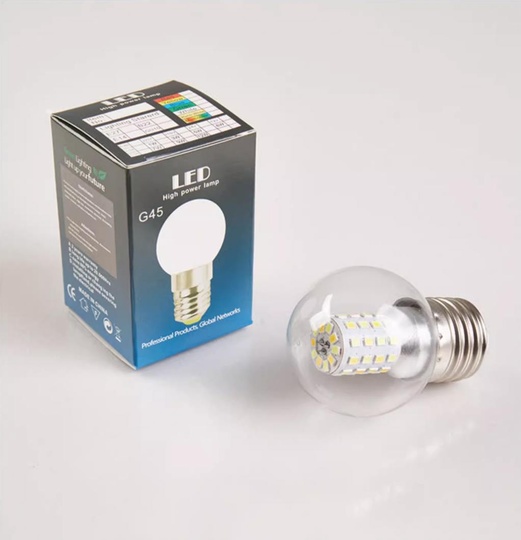 led лампочки 7W для торшера - NIM 1,8 м с 6 плафонами из стекла, G45