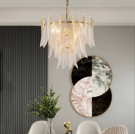 Люстра подвесная, медный, кристалл, BELLE 80*63, металл, E14.