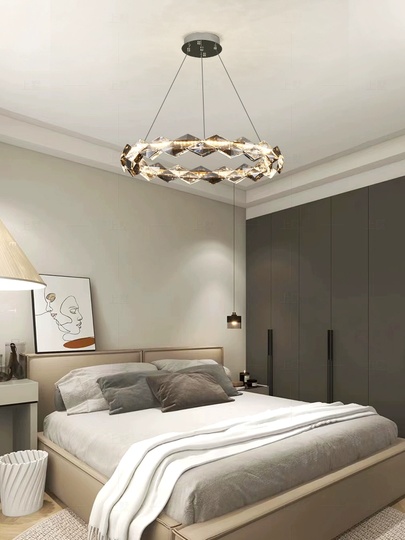 Люстра подвесная, медный, кристалл, AYSE 60*60, металл, LED.