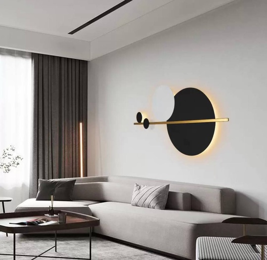 Настенный светильник DOUGL 46*90, черный, белый, металл, LED.