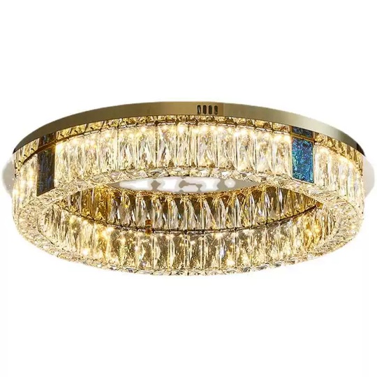 Потолочный светильник, золото, хрусталь, AMELLI 40*13 металл, LED.