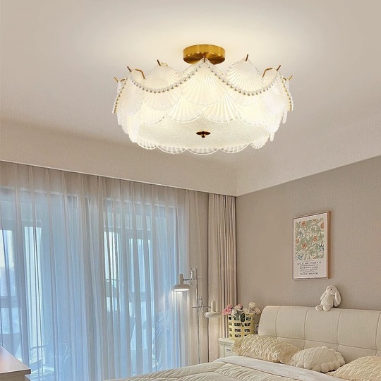 Люстра подвесная, медный, стекло, AGNESS 50*21, металл, E14.