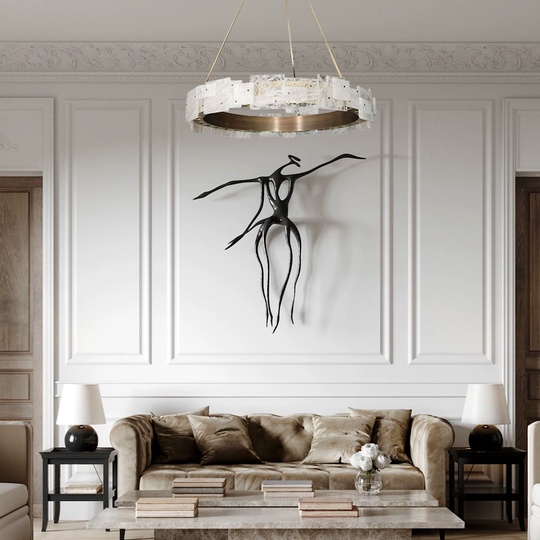 Люстра подвесная, бронза, стекло, CHANTI 60*95, металл, LED