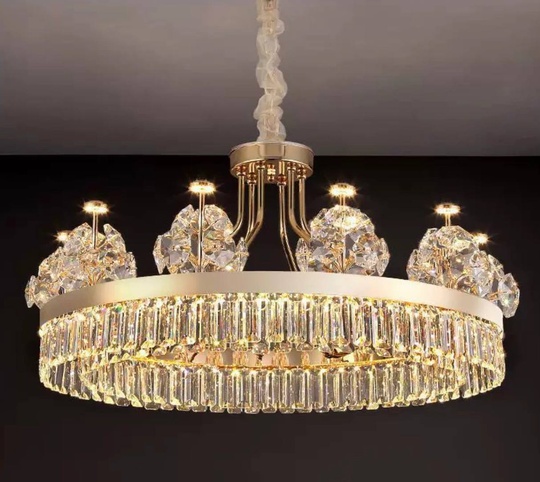 Подвесной светильник OSMAN 50*35, золотой, кристалл, металл,  LED.