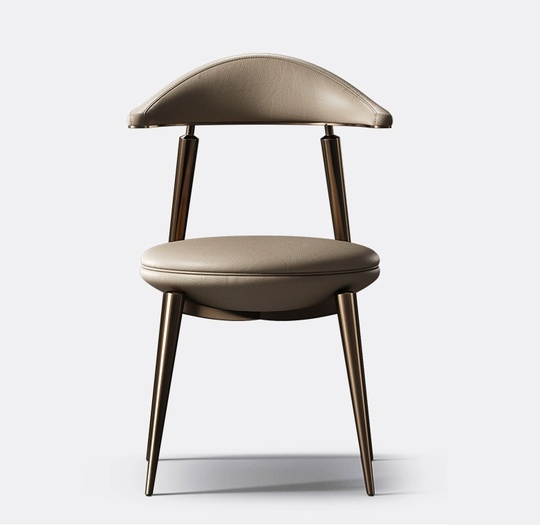 Обеденный стул Loud, 50*80*51 см, молочный, кожа