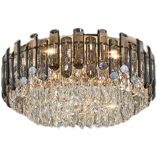 Потолочный светильник, медь, хрусталь, CUPID 60*28 металл, Е14.